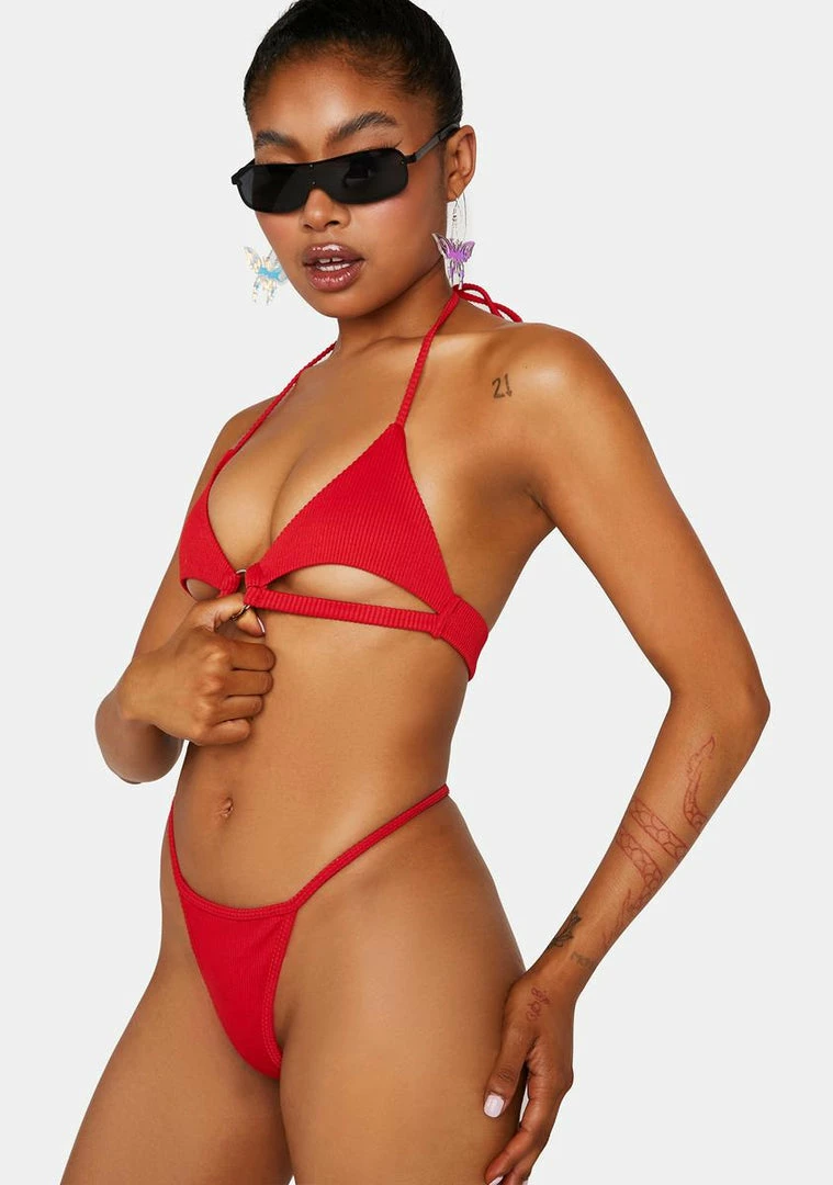 Wholesale ❤️ Candy Shop Lingerie Red Cleo Cut Out 👙 Bikini Set ⭐ 2 Candy Shop Lingerie Red Cleo Cut Out Bikini Set