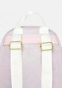 Betsey Johnson Bags & Wallets Glitter Satin Strap Mid Size Backpack