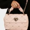 Betsey Johnson Blush Scrunch And Shine Top Handle Bag