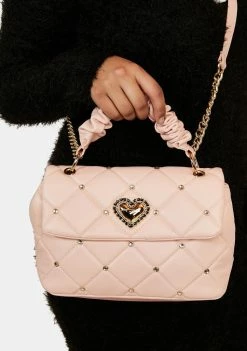 Betsey Johnson Blush Scrunch And Shine Top Handle Bag