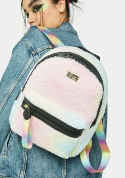 Betsey Johnson Teddy Bear Faux Fur Backpack Bags & Wallets