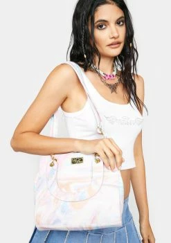 Betsey Johnson Bags & Wallets Floral Medium Satchel With Flat Handles