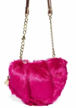 Betsey Johnson Fur Your Eyes Only Heart Crossbody Bags & Wallets