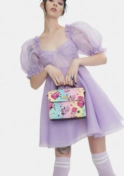 Betsey Johnson Rainbow Rose Crossbody Bag