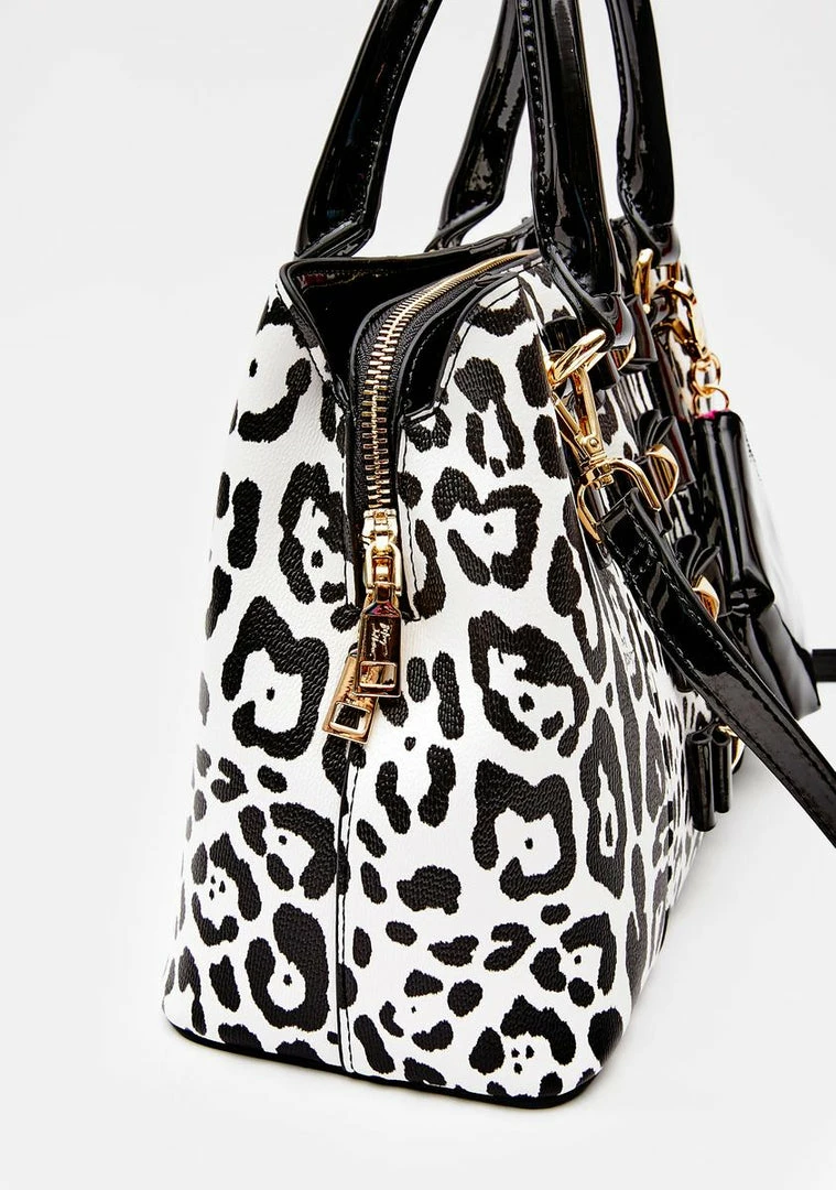 Promo ๐ Betsey Johnson Bags & Wallets Snow Leopard Bow Satchel ๐งจ 4 Betsey Johnson Bags & Wallets Snow Leopard Bow Satchel