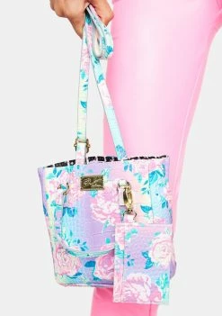 Betsey Johnson Bags & Wallets Floral Croc Crossbody Bag