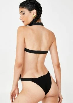 Plugged NYC Tops Black Alexa Cut Out Bodysuit