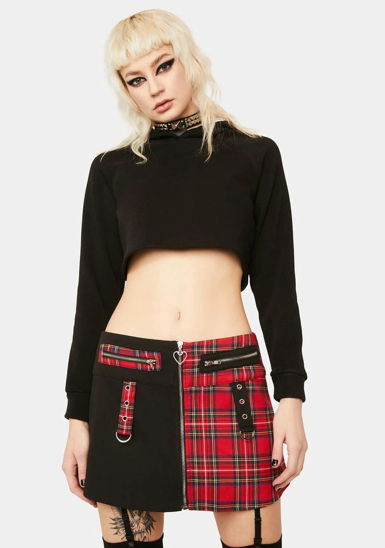 Wholesale ⭐ Lost Queen Plaid 👗 Skirt With Zipper And Pockets Mini 👗 Skirt ✔️ 2 Lost Queen Plaid Skirt With Zipper And Pockets Mini Skirt