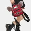 Betsey Johnson Plaid Jessie Mini Winged Backpack