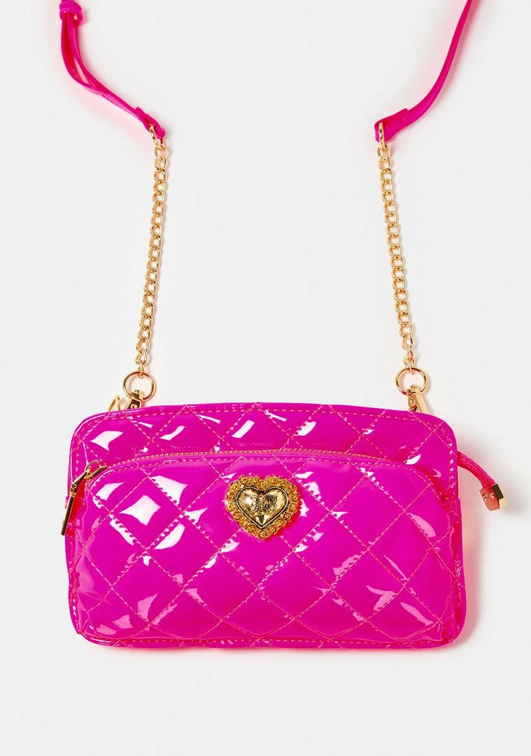 Best deal 😍 Betsey Johnson Bright Spot Quilted Crossbody Bag ✨ 3 Betsey Johnson Bright Spot Quilted Crossbody Bag