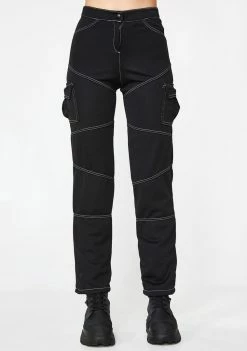 Plugged NYC Bottoms Slit Cargo Pants