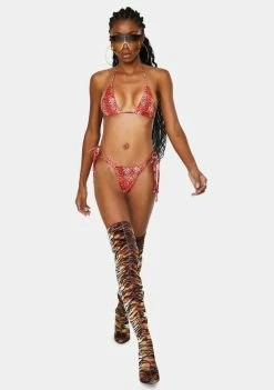 Candy Shop Lingerie Adriana Cheetah Print Bikini Set Lingerie & Sleepwear