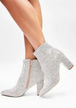 Betsey Johnson Cady Rhinestone Embellished Ankle Boots Boots & Booties