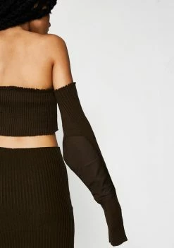Plugged NYC Shoulderless Crop Top Tops