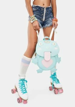 Betsey Johnson Mid Size PVC Frog Kitsch Backpack Bags & Wallets