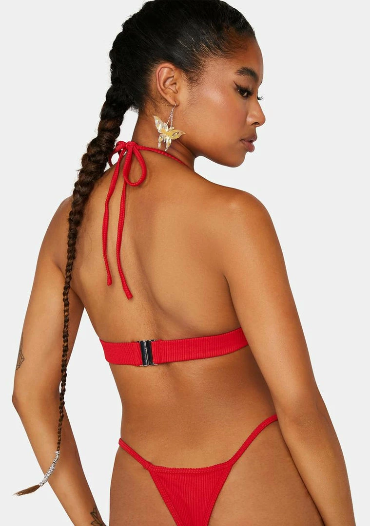 Wholesale ❤️ Candy Shop Lingerie Red Cleo Cut Out 👙 Bikini Set ⭐ 4 Candy Shop Lingerie Red Cleo Cut Out Bikini Set