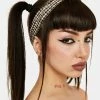 Lost Queen Hair Accessories Black Picnic Gingham Headband