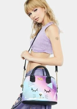 Betsey Johnson Bags & Wallets Purple Kitsch PVC Dome Crossbody Bag