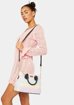 Betsey Johnson Amelia Quilted Mid-Size Satchel Bags & Wallets