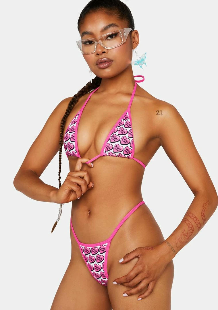 Outlet 😍 Candy Shop Lingerie Forever Alone 👙 Bikini Set 😀 2 Candy Shop Lingerie Forever Alone Bikini Set