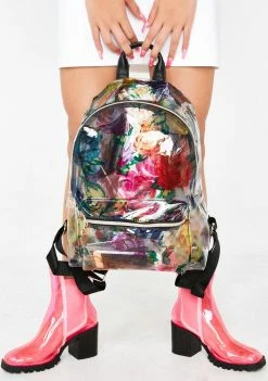 Betsey Johnson Bags & Wallets Clear Floral Backpack