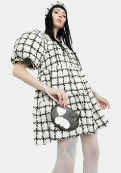 Betsey Johnson Black Kitty Kitsch Zip Wristlet Bags & Wallets