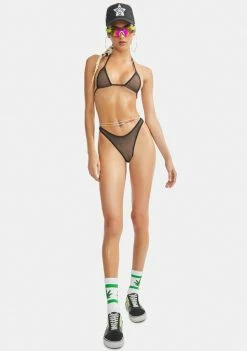 Candy Shop Lingerie Lingerie & Sleepwear Britney Mesh Bra And Thong Set