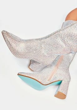 Betsey Johnson Farah Rhinestone Knee High Boots