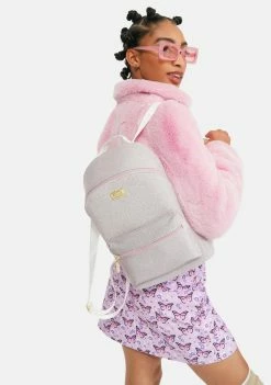 Betsey Johnson Bags & Wallets Glitter Satin Strap Mid Size Backpack