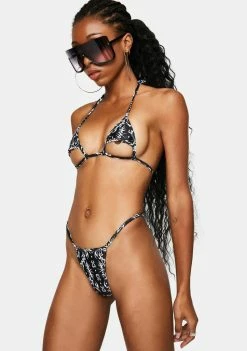 Candy Shop Lingerie Lingerie & Sleepwear Tattoo Print Cut Out Bikini Set