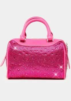 Betsey Johnson Fuchsia Glam Squad Mini Satchel