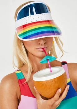 Sunny Life Hats Poolside Dream Rainbow Visor