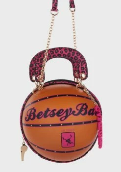 Betsey Johnson Leopard Betsey Ball Crossbody Bag