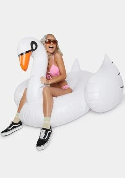 Sunny Life Luxe Ride-On Swan Pool Float