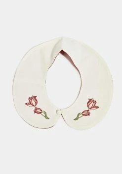 Lost Queen Jewelry White Country Tulip Collar