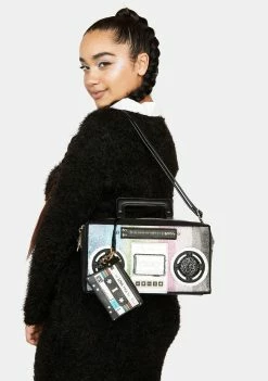 Betsey Johnson Boom Box Crossbody Bag
