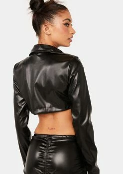 Plugged NYC Yem Cropped Coat