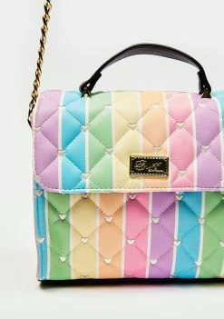 Betsey Johnson Bags & Wallets Rainbow Quilted Crossbody Bag