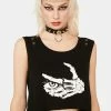 Lost Queen Peek A Boo Graphic Tank Tops