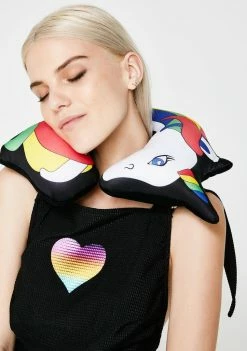 Betsey Johnson Home Stuff Unicorn Memory Foam Neck Pillow