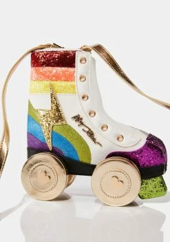 Betsey Johnson Rainbow Roller Derby Crossbody Bag