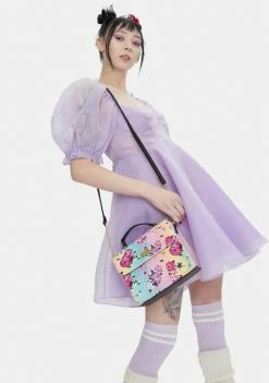 Betsey Johnson Rainbow Rose Crossbody Bag