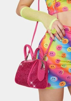 Buy ✨ Betsey Johnson Fuchsia Glam Squad Mini Satchel 🤩 7 Betsey Johnson Fuchsia Glam Squad Mini Satchel