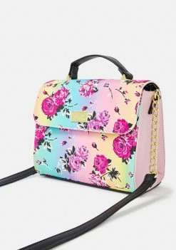 Betsey Johnson Rainbow Rose Crossbody Bag