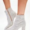 Betsey Johnson Cady Rhinestone Embellished Ankle Boots Boots & Booties