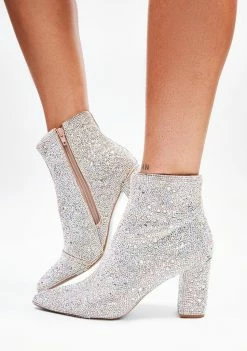 Betsey Johnson Cady Rhinestone Embellished Ankle Boots Boots & Booties