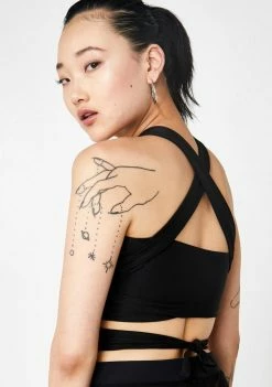 Plugged NYC Strap Wrap Top