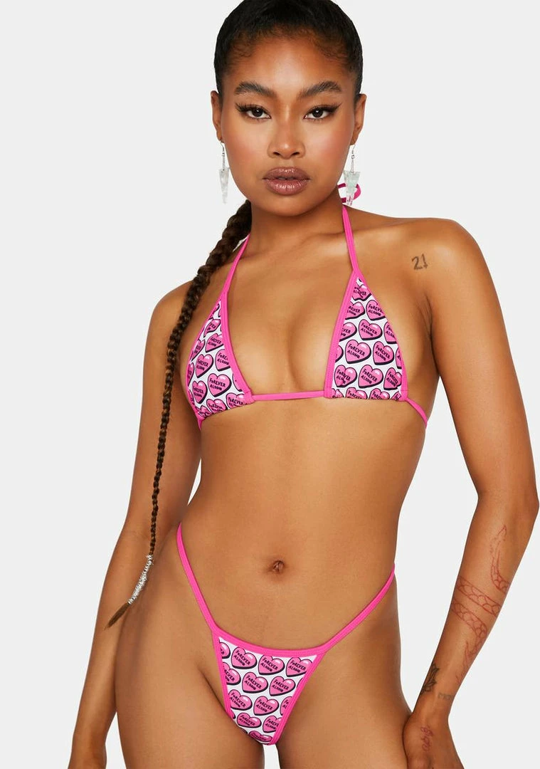 Outlet 😍 Candy Shop Lingerie Forever Alone 👙 Bikini Set 😀 1 Candy Shop Lingerie Forever Alone Bikini Set