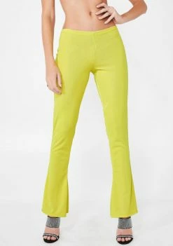 Plugged NYC Bottoms Neon Flare Pants