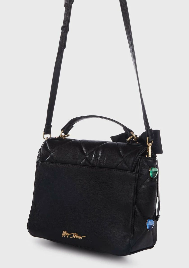 Budget ✔️ Betsey Johnson Black I Want 🍬 Candy Hearts Satchel Bag Bags & Wallets 🎉 4 Betsey Johnson Black I Want Candy Hearts Satchel Bag Bags & Wallets